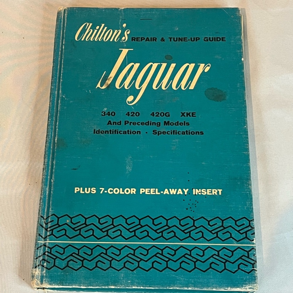 1969 VTG Vintage 60s 70s Jaguar Chiltons’s Repair And Tune Guide Manual